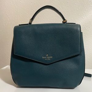 Dark green Kate Spade purse backpack